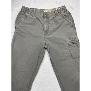 Red Head Brand Co. Men's 34W Gray Canvas Cotton Cargo Pants Straight Leg